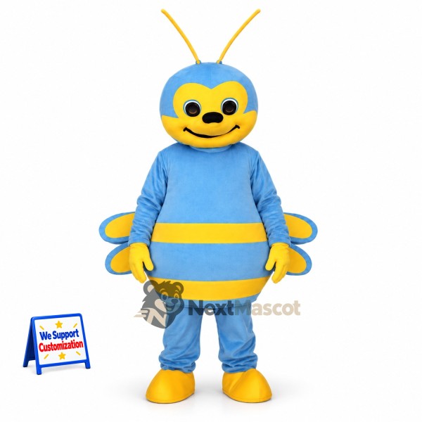Bee Mascot Costume - Blue and Yellow for Pollinator Events