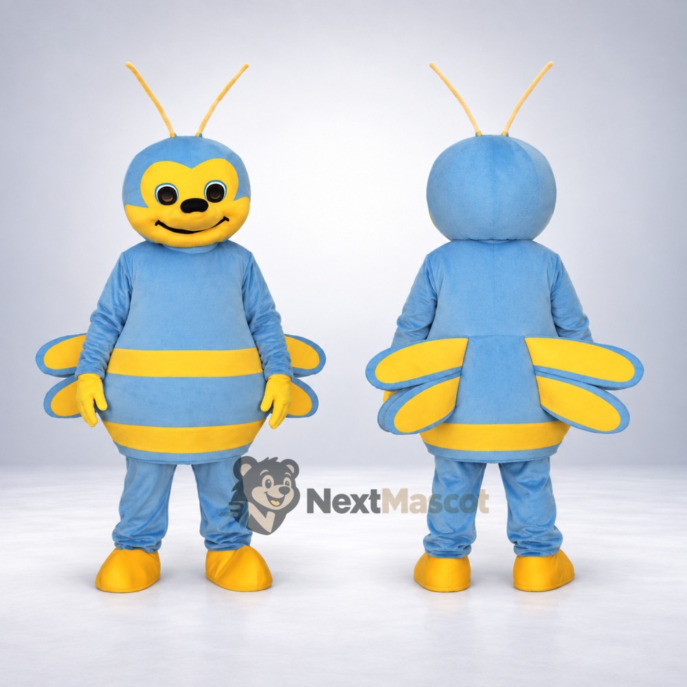 Bee Mascot Costume - Blue and Yellow for Pollinator Events Bee Mascot Costume - Blue and Yellow for Pollinator Events
