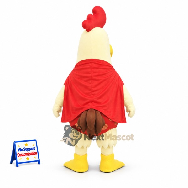 Chicken Mascot Costume - Red Dress for Parades Chicken Mascot Costume - Red Dress for Parades
