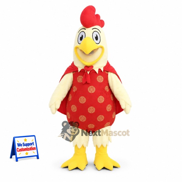 Chicken Mascot Costume - Red Dress for School Events