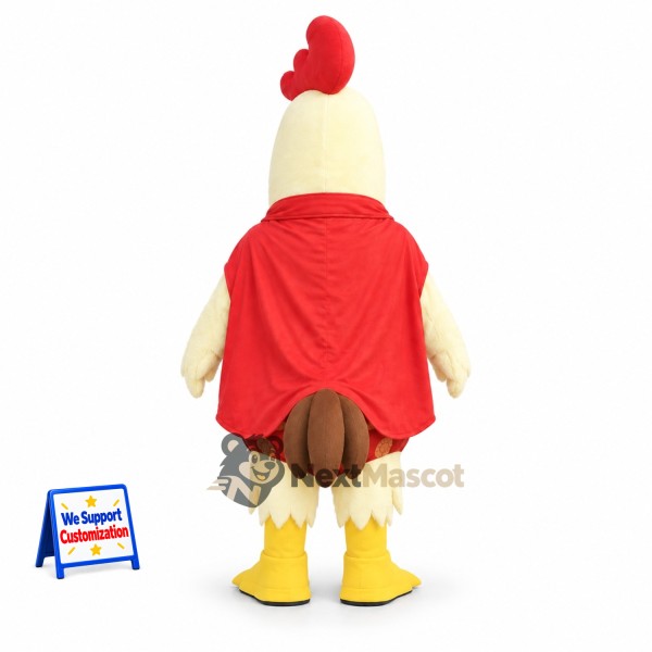 Chicken Mascot Costume - Red Dress for School Events Chicken Mascot Costume - Red Dress for School Events