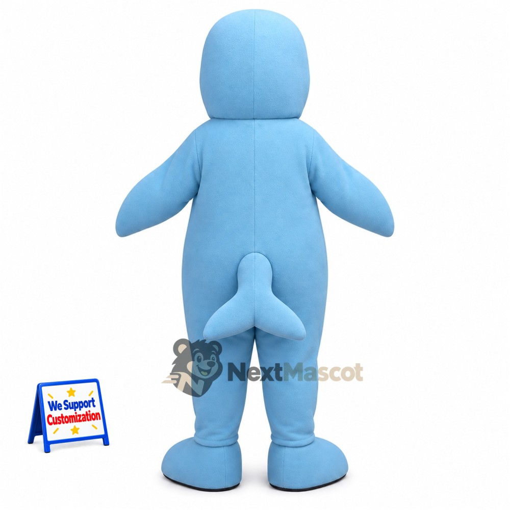 Dolphin Mascot Costume - Blue for Beach Parties Dolphin Mascot Costume - Blue for Beach Parties