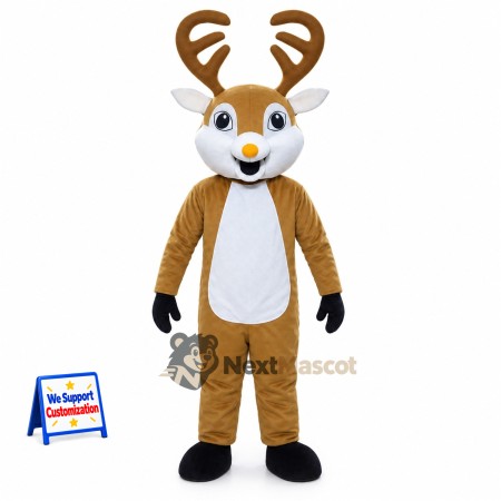 Deer Mascot Costume - Brown for Community Parades Deer Mascot Costume - Brown for Community Parades