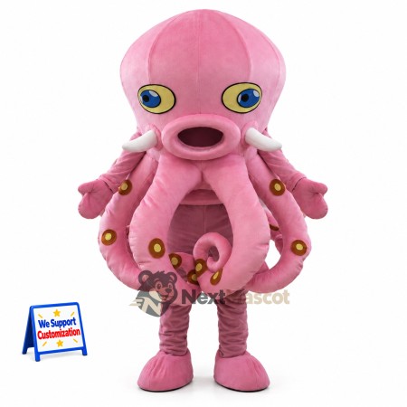 Octopus Mascot Costume - Pink for Ocean Events Octopus Mascot Costume - Pink for Ocean Events