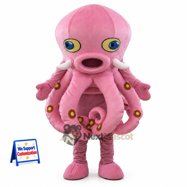 Octopus Mascot Costume - Pink for Ocean Events