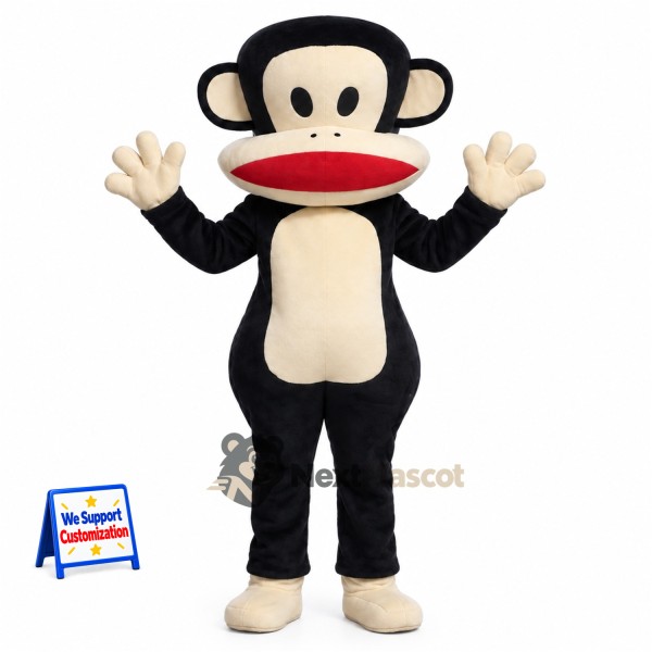Monkey Mascot Costume - Black for Sports Days