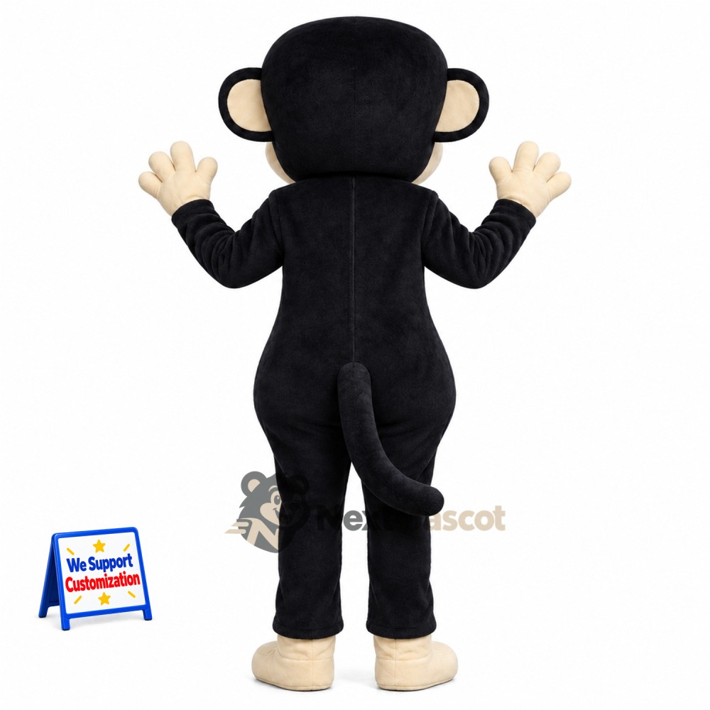 Monkey Mascot Costume - Black for Sports Days