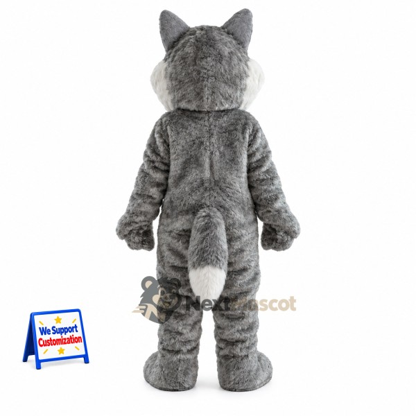 Husky Mascot Costume - Gray for School Fairs Husky Mascot Costume - Gray for School Fairs
