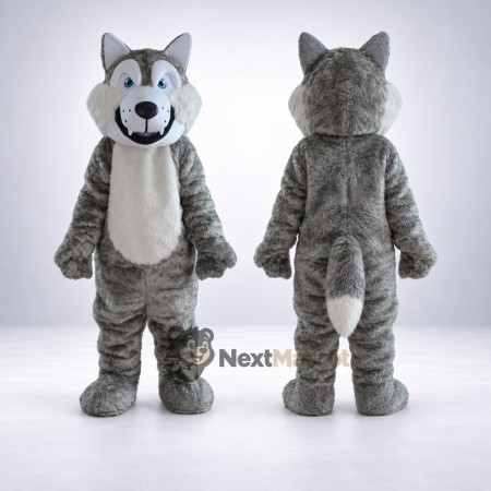 Husky Mascot Costume - Gray for School Fairs Husky Mascot Costume - Gray for School Fairs