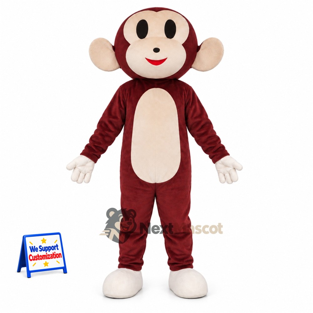Monkey Mascot Costume - Brown for Stage Shows Monkey Mascot Costume - Brown for Stage Shows