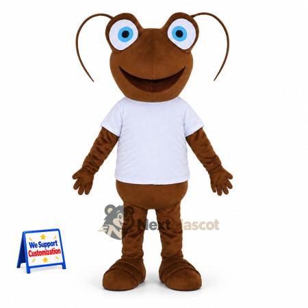Ant Mascot Costume - Brown, White Shirt for Parades