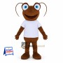 Ant Mascot Costume - Brown, White Shirt for Parades