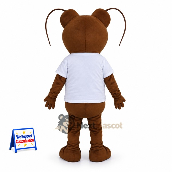 Ant Mascot Costume - Brown, White Shirt for Parades Ant Mascot Costume - Brown, White Shirt for Parades
