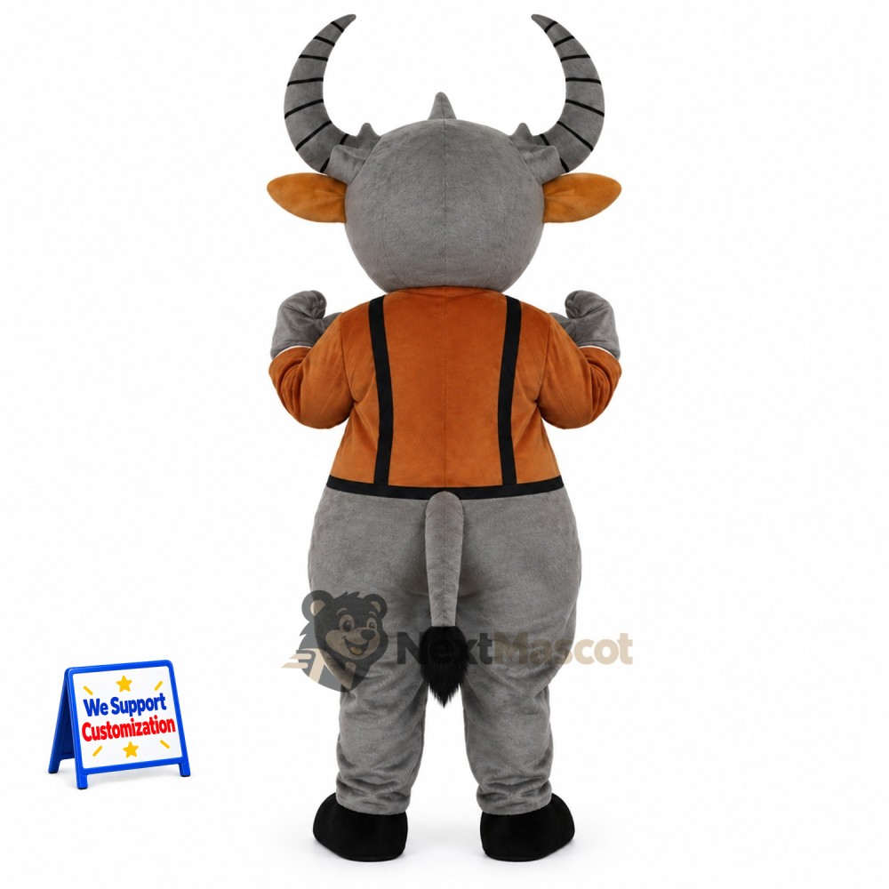 Bull Mascot Costume - Striped Tie Bull Mascot Costume - Striped Tie