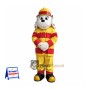 Dalmatian Mascot Costume - Red and Yellow Firefighter Suit