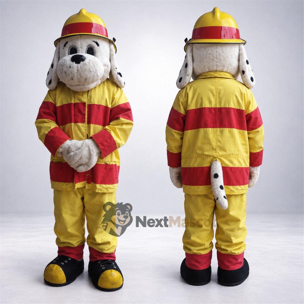 Dalmatian Mascot Costume - Red and Yellow Firefighter Suit Dalmatian Mascot Costume - Red and Yellow Firefighter Suit