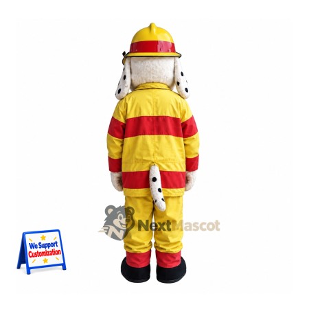 Dalmatian Mascot Costume - Red and Yellow Firefighter Suit Dalmatian Mascot Costume - Red and Yellow Firefighter Suit