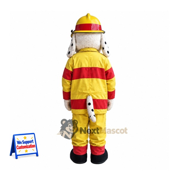 Dalmatian Mascot Costume - Red and Yellow Firefighter Suit Dalmatian Mascot Costume - Red and Yellow Firefighter Suit