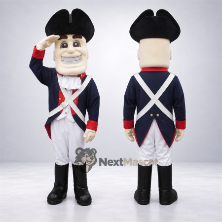 Colonial Soldier Mascot Costume Colonial Soldier Mascot Costume