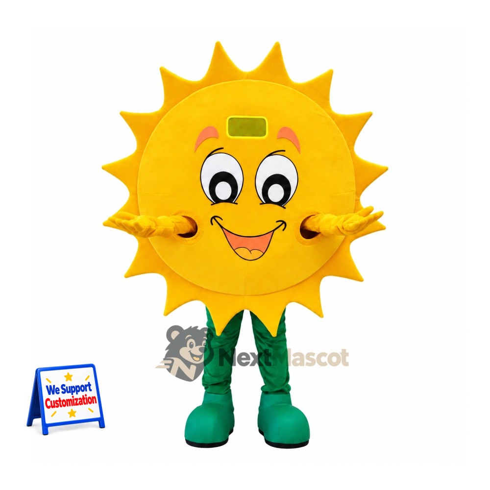 Sun Mascot Costume - Green Boots Sun Mascot Costume - Green Boots