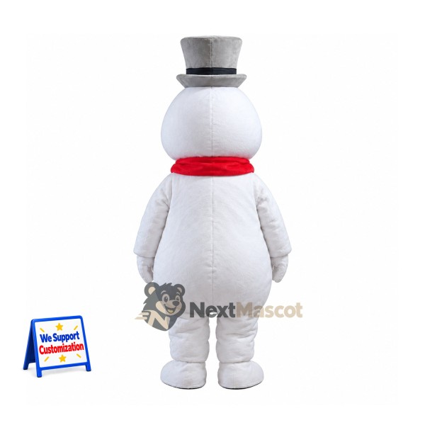 Snowman Mascot Costume - Silver Hat Snowman Mascot Costume - Silver Hat