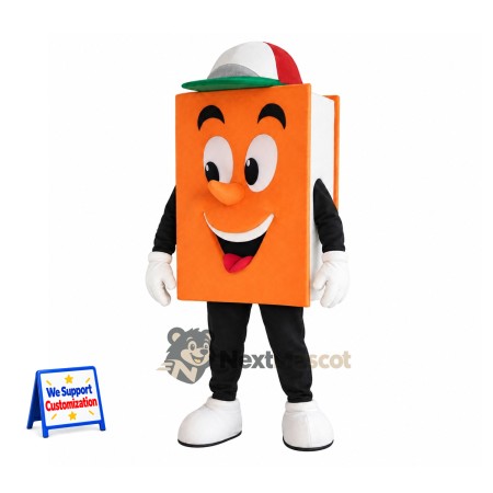 Book Mascot Costume - Orange Book Mascot Costume - Orange