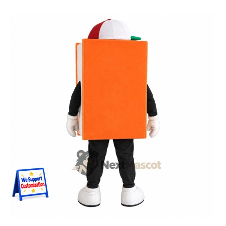 Book Mascot Costume - Orange Book Mascot Costume - Orange
