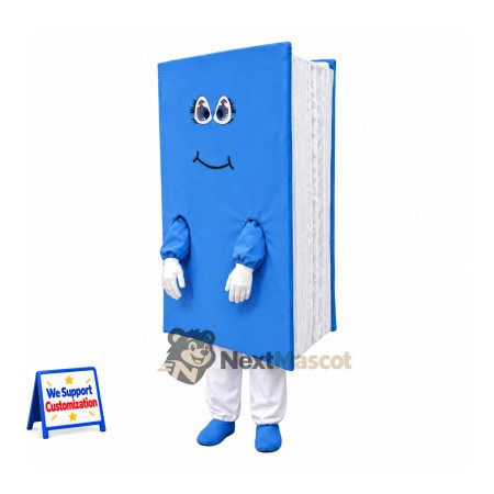 Book Mascot Costume - Blue Book Mascot Costume - Blue