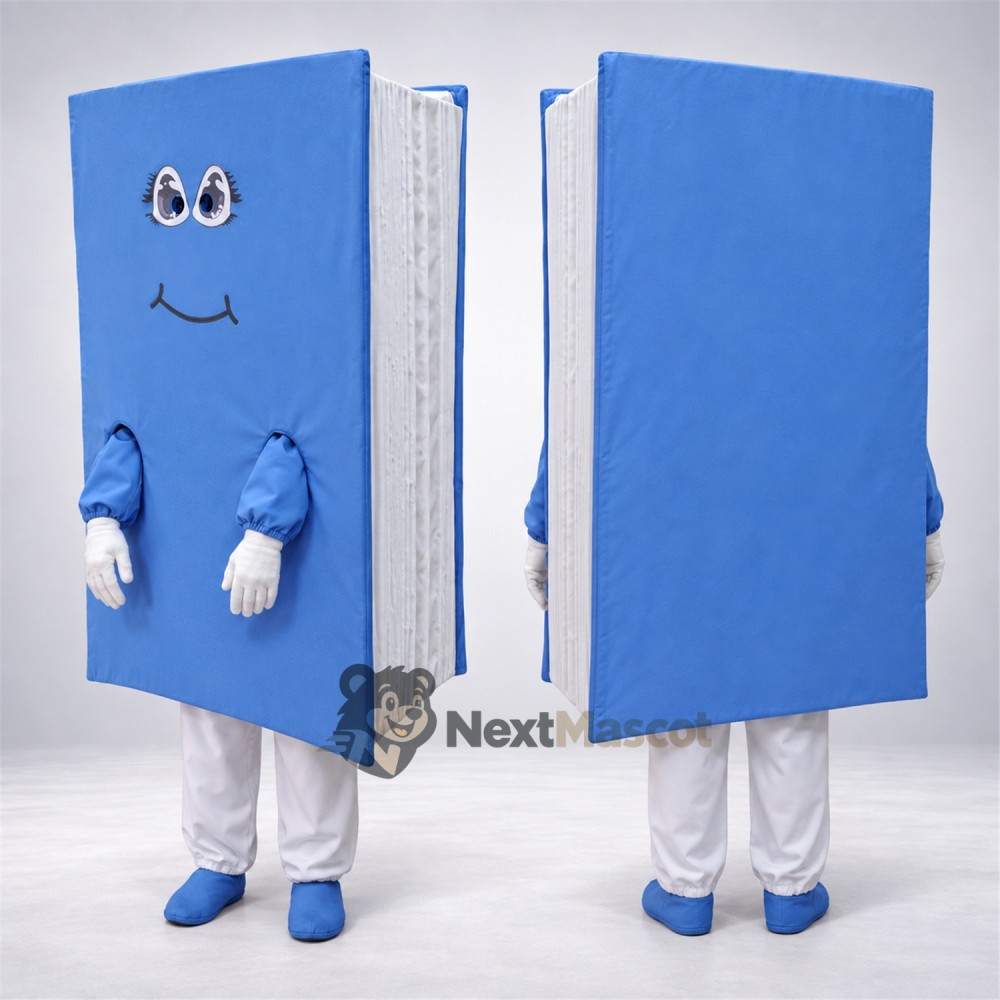 Book Mascot Costume - Blue Book Mascot Costume - Blue