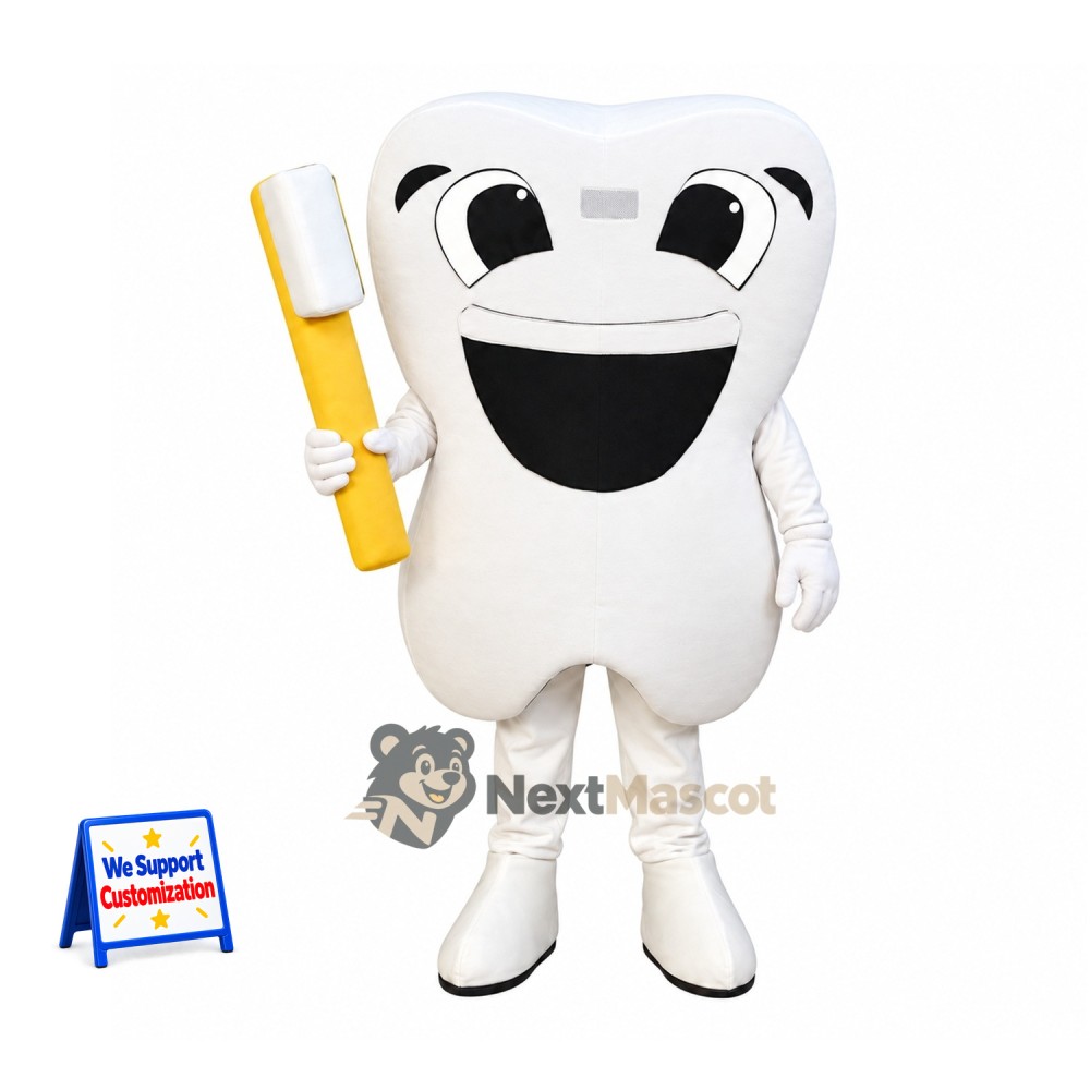 Tooth Mascot Costume - Toothbrush Tooth Mascot Costume - Toothbrush