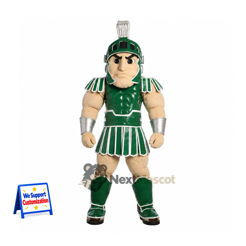 Spartan Warrior Mascot Costume - Green Spartan Warrior Mascot Costume - Green