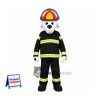 Dalmatian Mascot Costume - Black Firefighter Suit