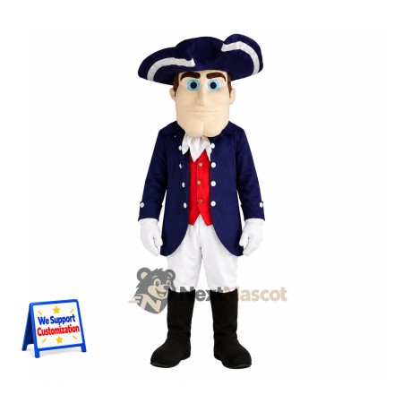 Colonial Patriot Mascot Costume Colonial Patriot Mascot Costume