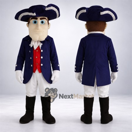 Colonial Patriot Mascot Costume Colonial Patriot Mascot Costume