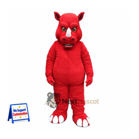 Dragon Mascot Costume - Red, White Claws Dragon Mascot Costume - Red, White Claws