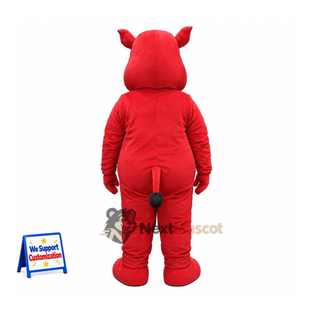 Dragon Mascot Costume - Red, White Claws Dragon Mascot Costume - Red, White Claws
