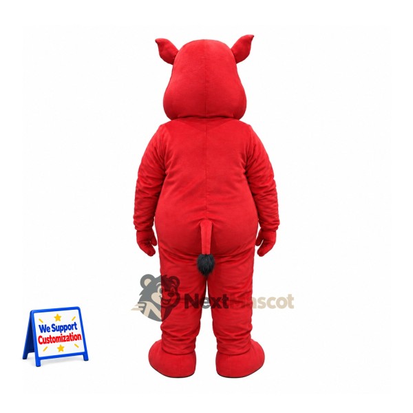Dragon Mascot Costume - Red, White Claws Dragon Mascot Costume - Red, White Claws