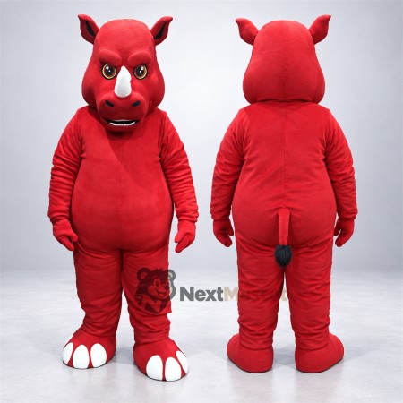 Dragon Mascot Costume - Red, White Claws Dragon Mascot Costume - Red, White Claws