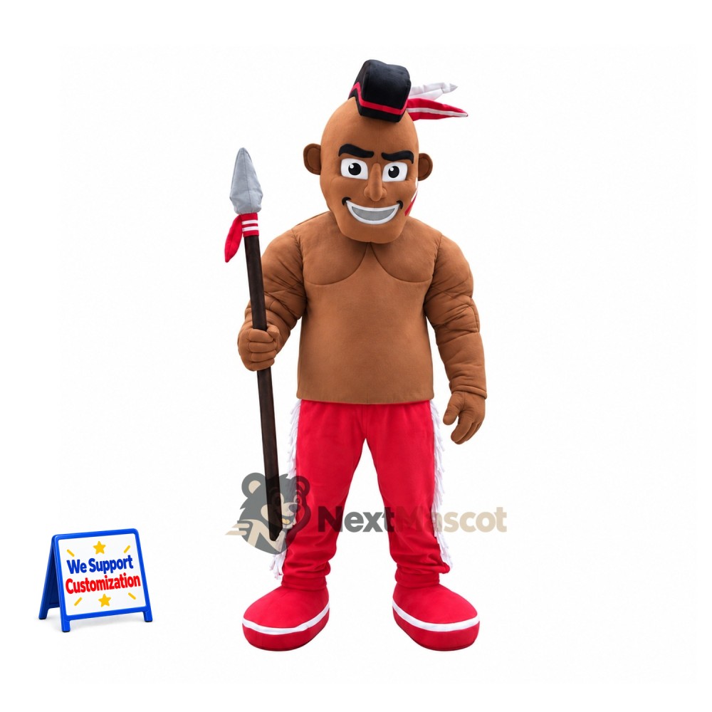 Warrior Mascot Costume - Axe Warrior Mascot Costume - Axe