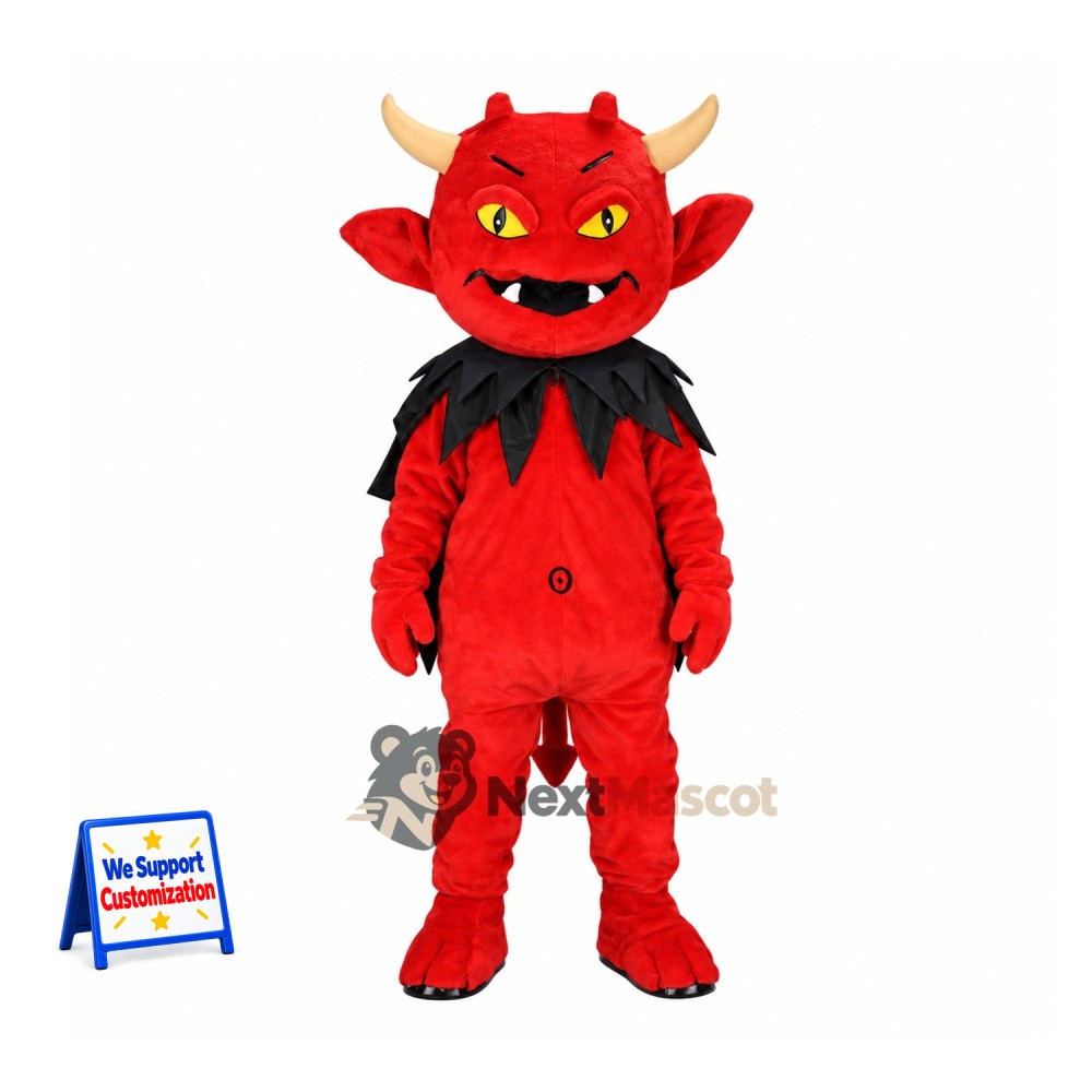 Horned Monster Mascot Costume - Red Horned Monster Mascot Costume - Red