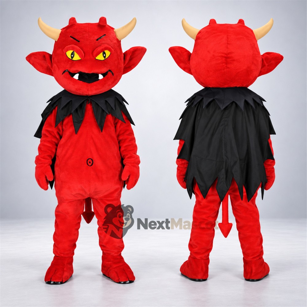 Horned Monster Mascot Costume - Red Horned Monster Mascot Costume - Red