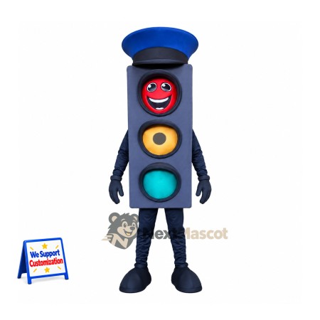 Traffic Light Mascot Costume - Blue Hat Traffic Light Mascot Costume - Blue Hat