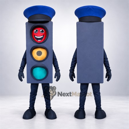 Traffic Light Mascot Costume - Blue Hat Traffic Light Mascot Costume - Blue Hat