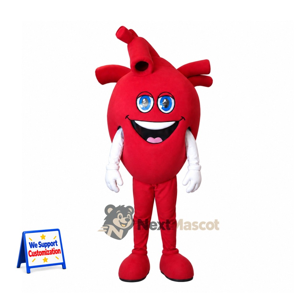 Anatomical Heart Mascot Costume Anatomical Heart Mascot Costume