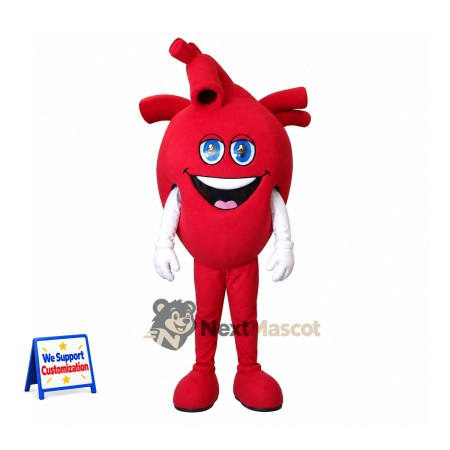 Anatomical Heart Mascot Costume Anatomical Heart Mascot Costume