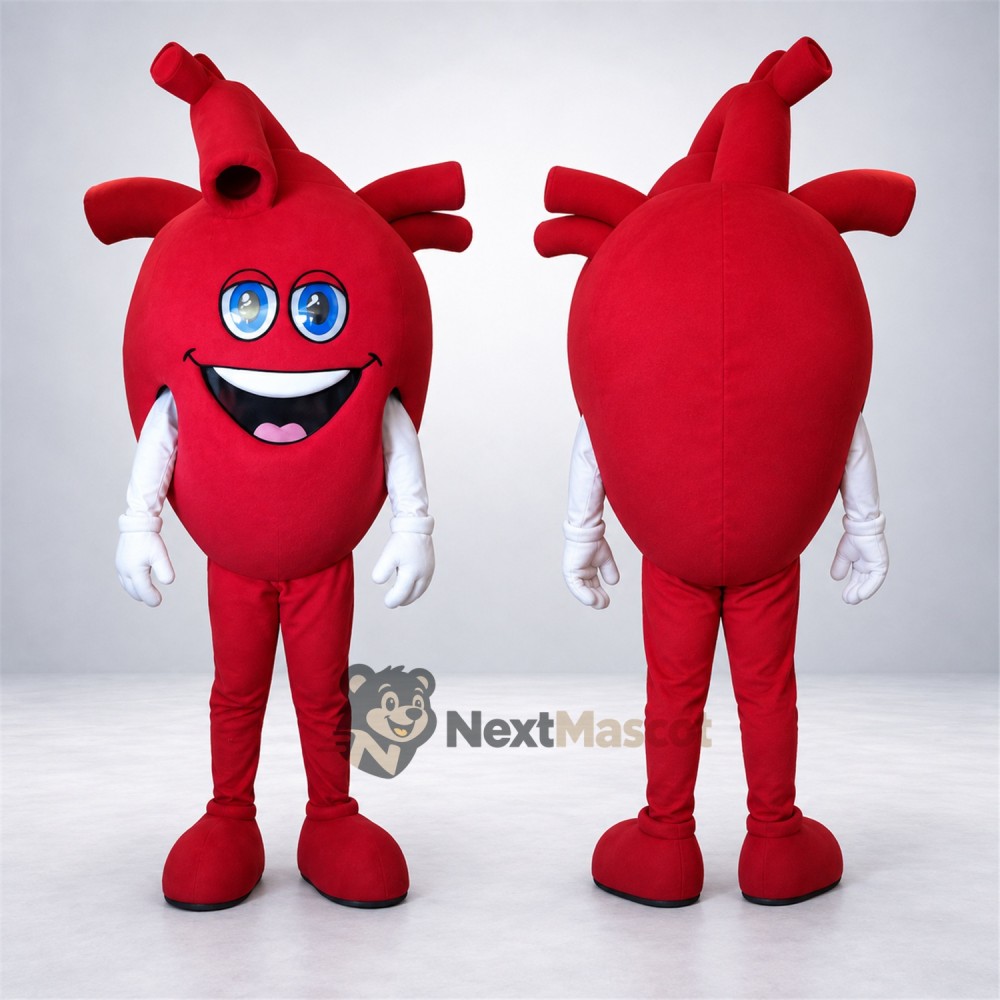 Anatomical Heart Mascot Costume Anatomical Heart Mascot Costume