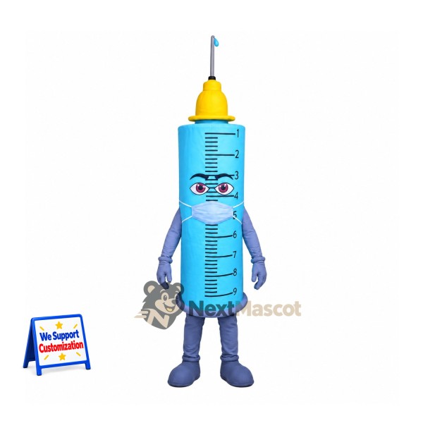 Syringe Mascot Costume - Blue
