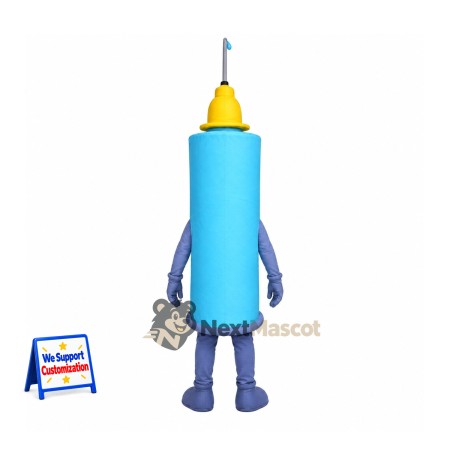 Syringe Mascot Costume - Blue Syringe Mascot Costume - Blue