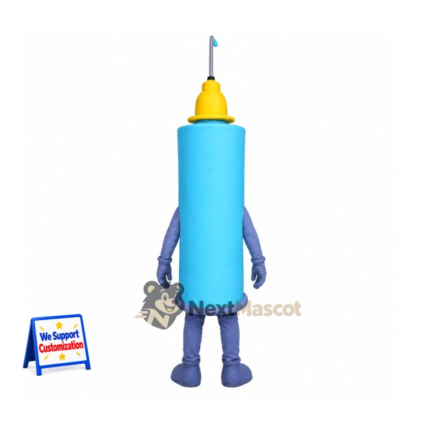 Syringe Mascot Costume - Blue Syringe Mascot Costume - Blue