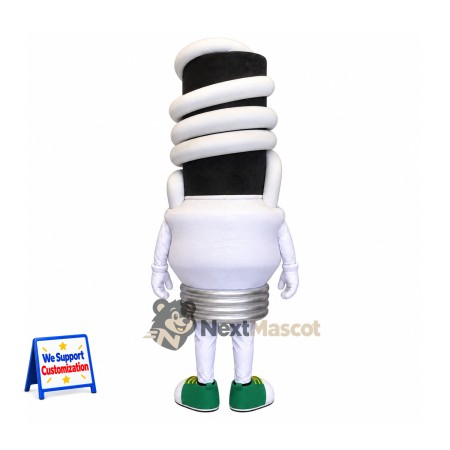 Spiral Light Bulb Mascot Costume Spiral Light Bulb Mascot Costume